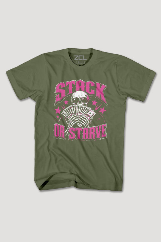 STACK OR STARVE TEE - Zamage