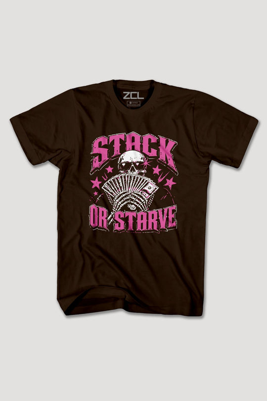 STACK OR STARVE TEE - Zamage