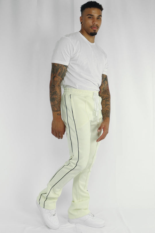 Stacked Track Pant (Cream)(100 - 470) - Zamage