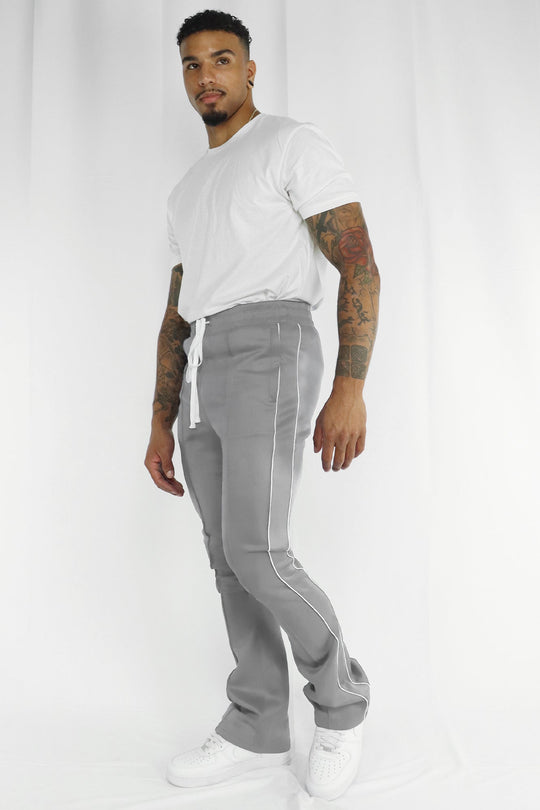 Stacked Track Pant (Grey) (100 - 470) - Zamage