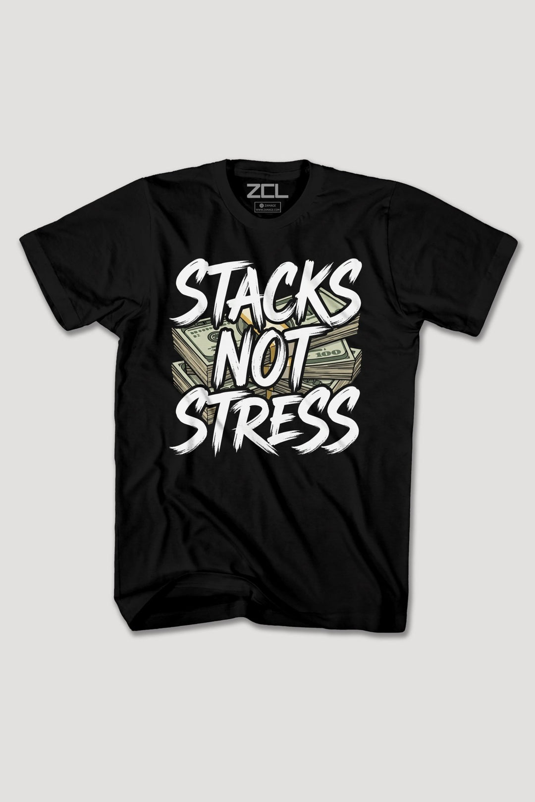 STACKS NOT STRESS TEE - Zamage