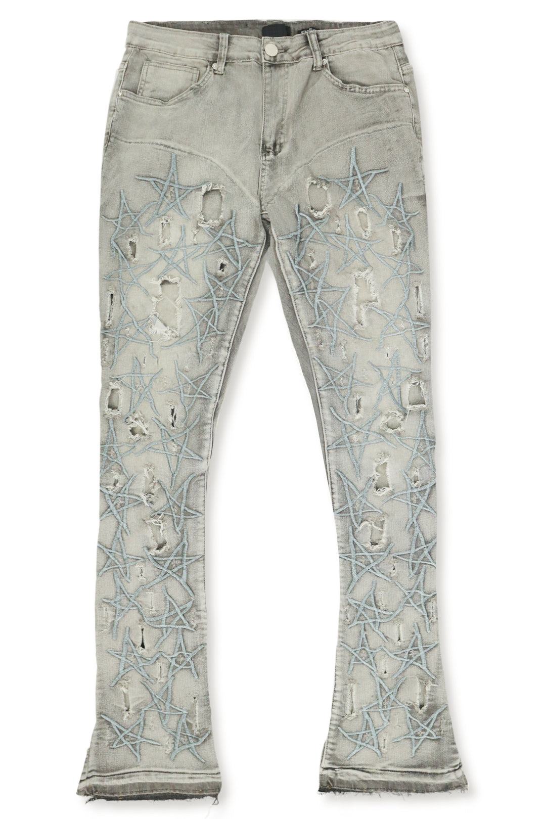 Stars On The Stacked Denim (Grey Wash) - Zamage