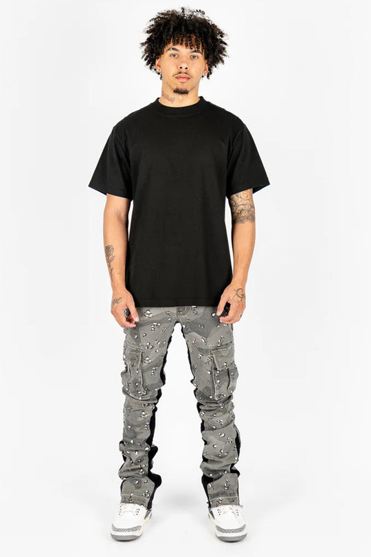 Rockstar Original Super Stacked Camo Cargo Denim (Grey Camo)