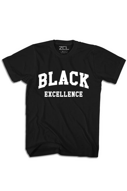 Black Excellence Tee (White Logo) - Zamage
