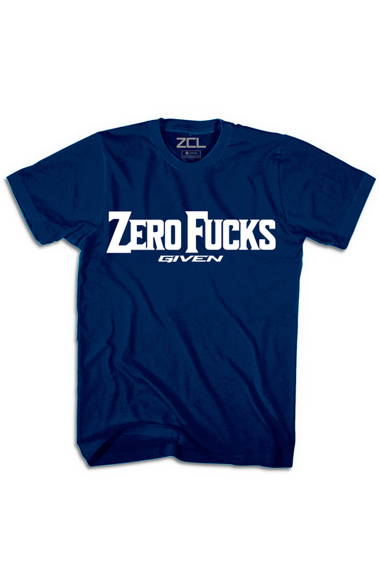 Zero F*cks Tee (White Logo) - Zamage