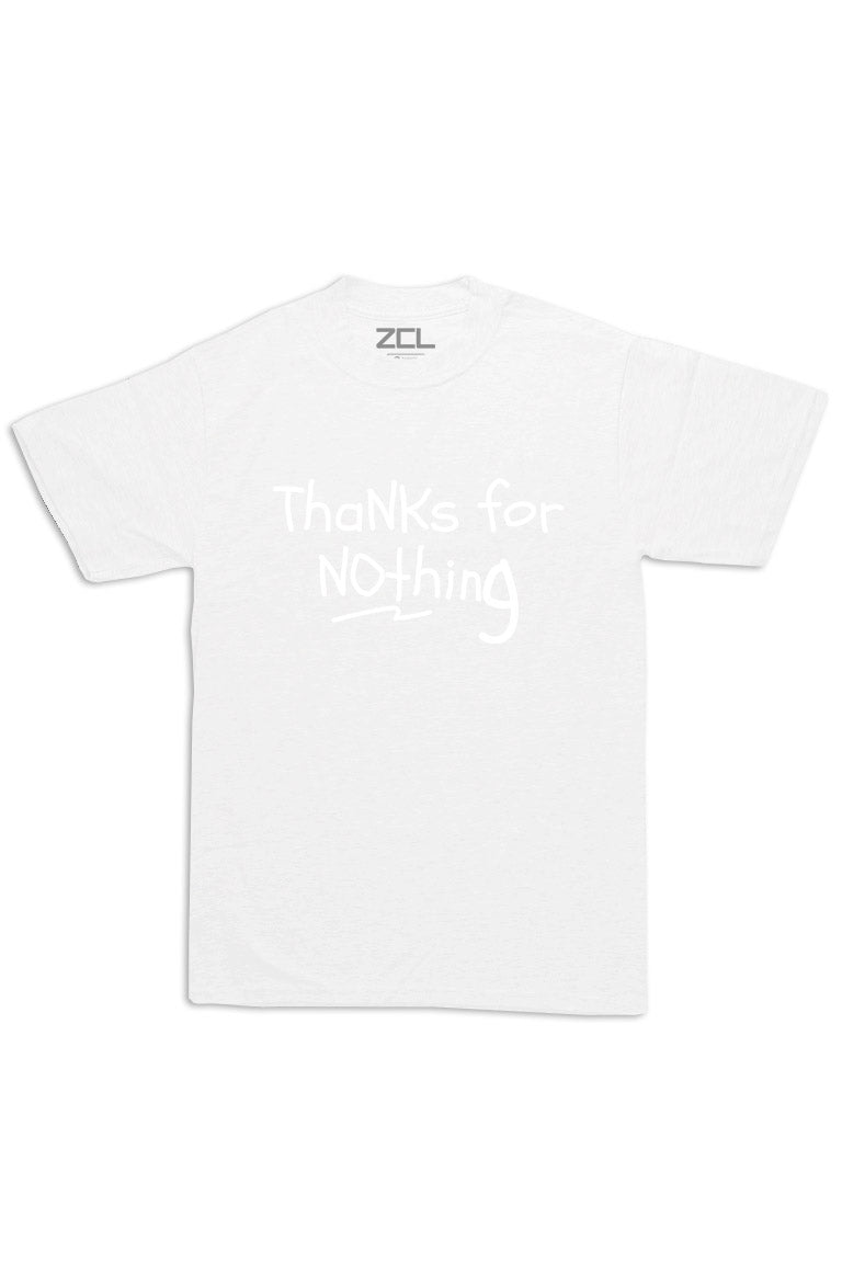 Oversized Thanks For Nothing Tee (White Logo) - Zamage