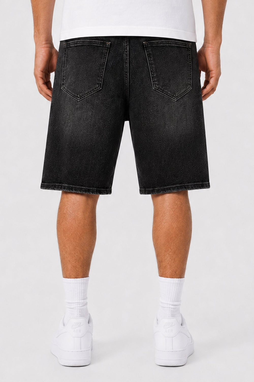 Torn Revival Shorts (Black Wash) (M7615D) - Zamage
