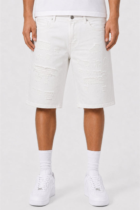 Torn Revival Shorts (White) (M7615T) - Zamage