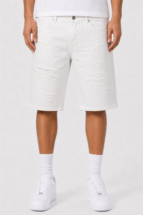 Torn Revival Shorts (White) (M7615T) - Zamage