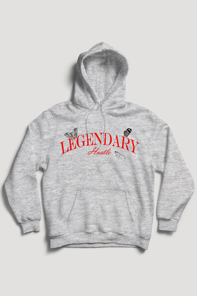 Legendary Hoodie (Red - Grey Logo)