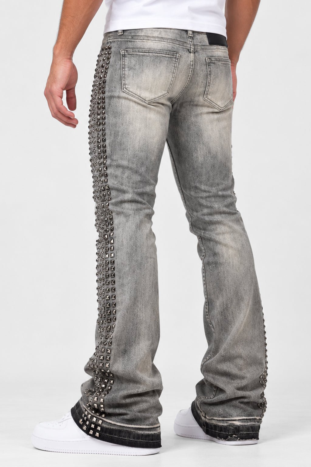 Vanter Stacked Jeans (Antique Grey Wash) - Zamage