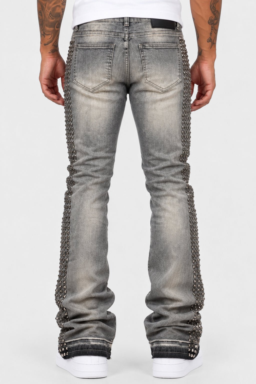 Vanter Stacked Jeans (Antique Grey Wash) - Zamage
