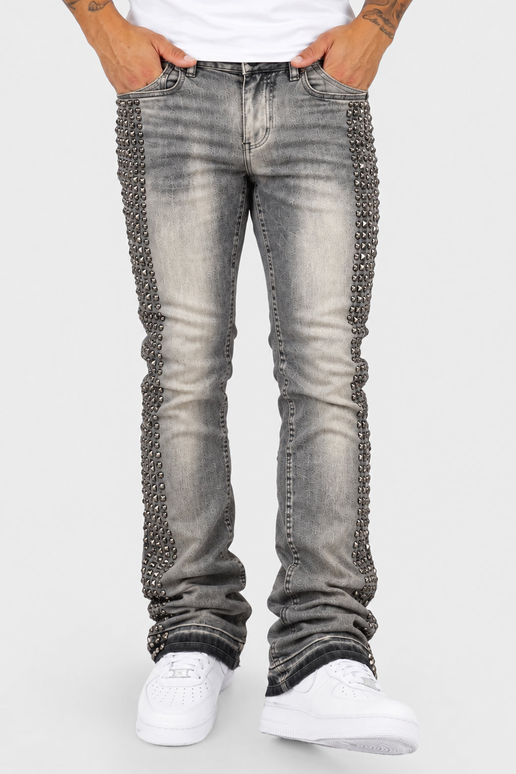 Vanter Stacked Jeans (Antique Grey Wash)