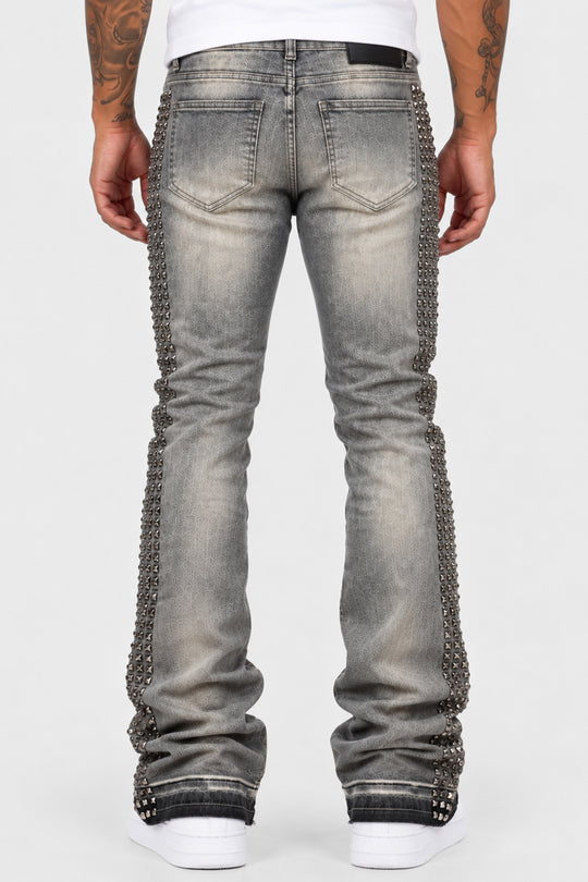 Vanter Stacked Jeans (Antique Grey Wash)
