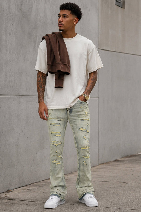 Vertigo Stacked Denim (Vintage Wash) (M8280D) - Zamage
