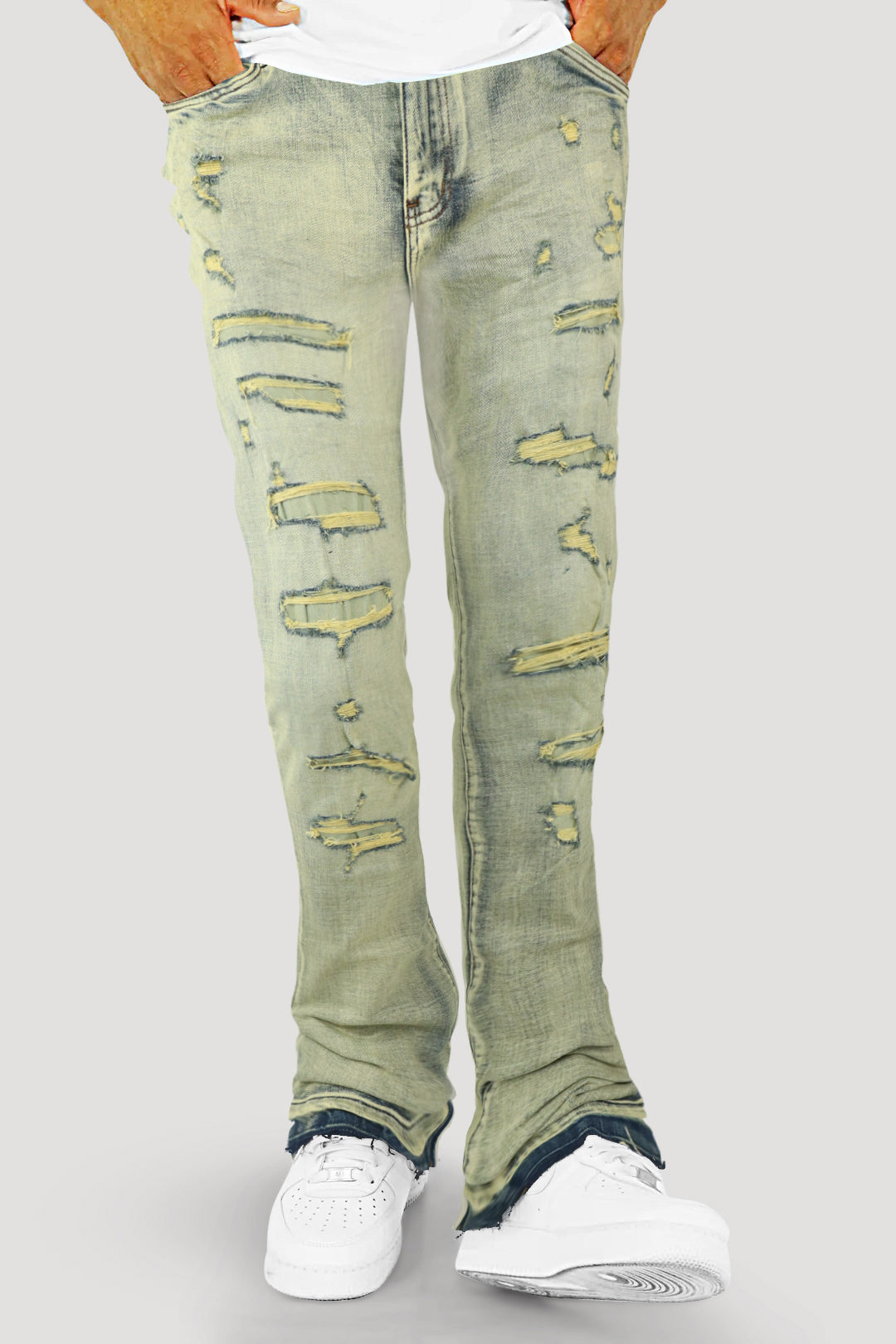 Vertigo Stacked Denim (Vintage Wash) (M8280D)