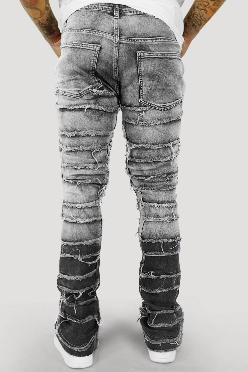 Viper Stacked Denim (Grey Wash) - Zamage