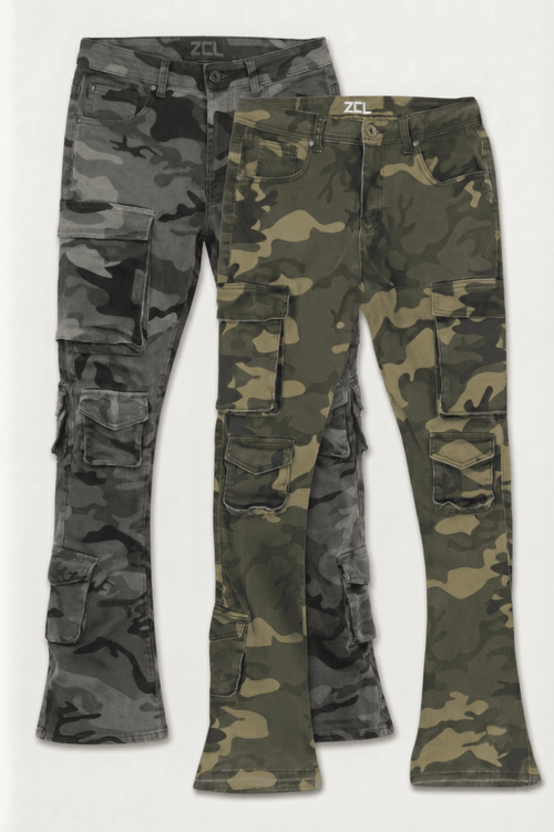 Vortex Cargo Stack Denim Bundle (Camo & Black Camo) - Zamage