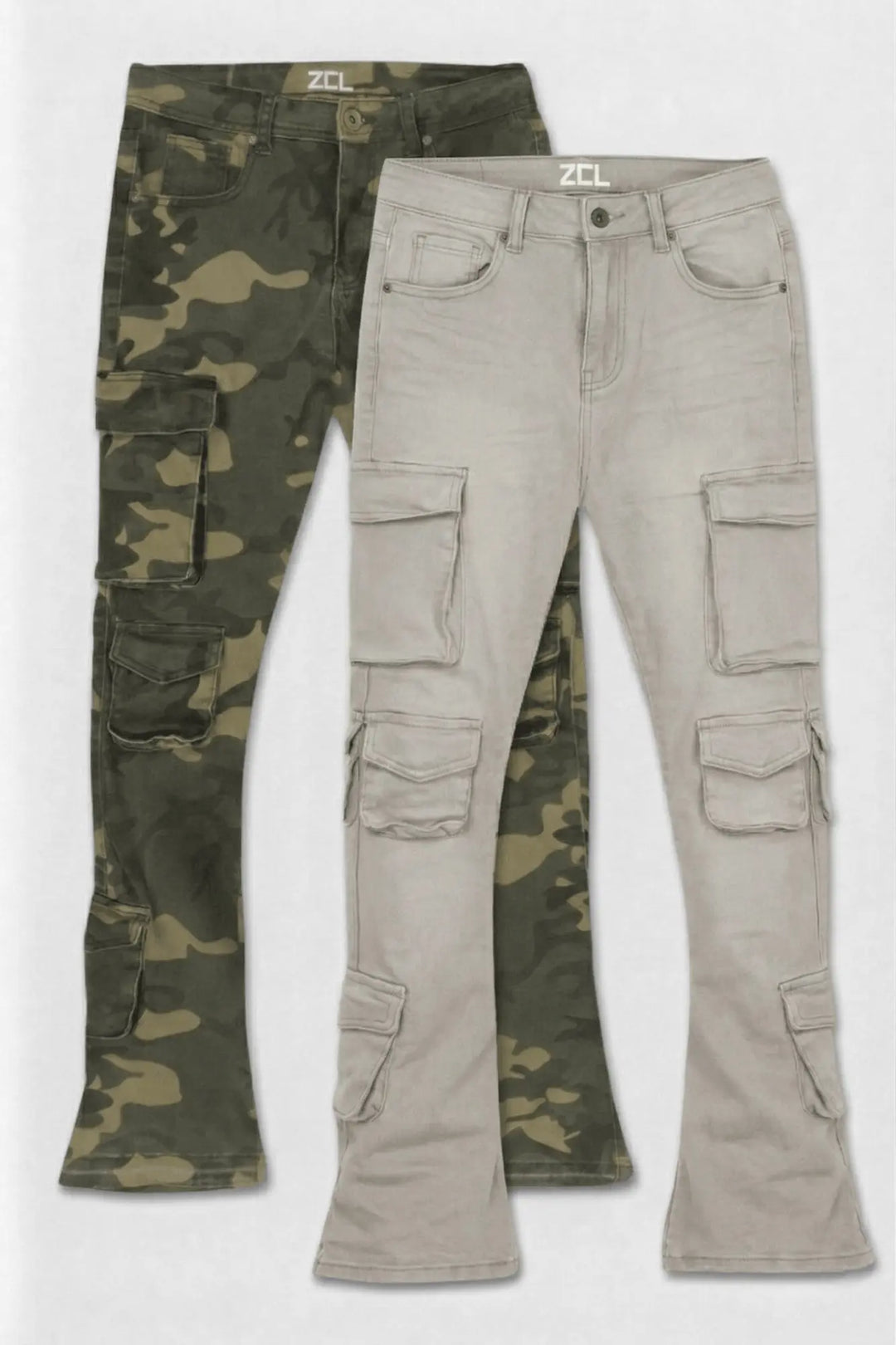 Vortex Cargo Stack Denim Bundle (Grey & Camo) - Zamage