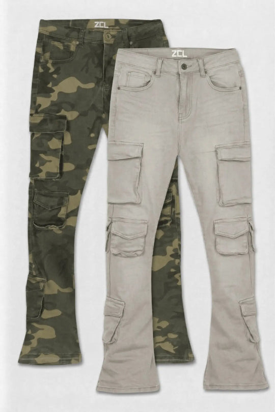 Vortex Cargo Stack Denim Bundle (Grey & Camo) - Zamage