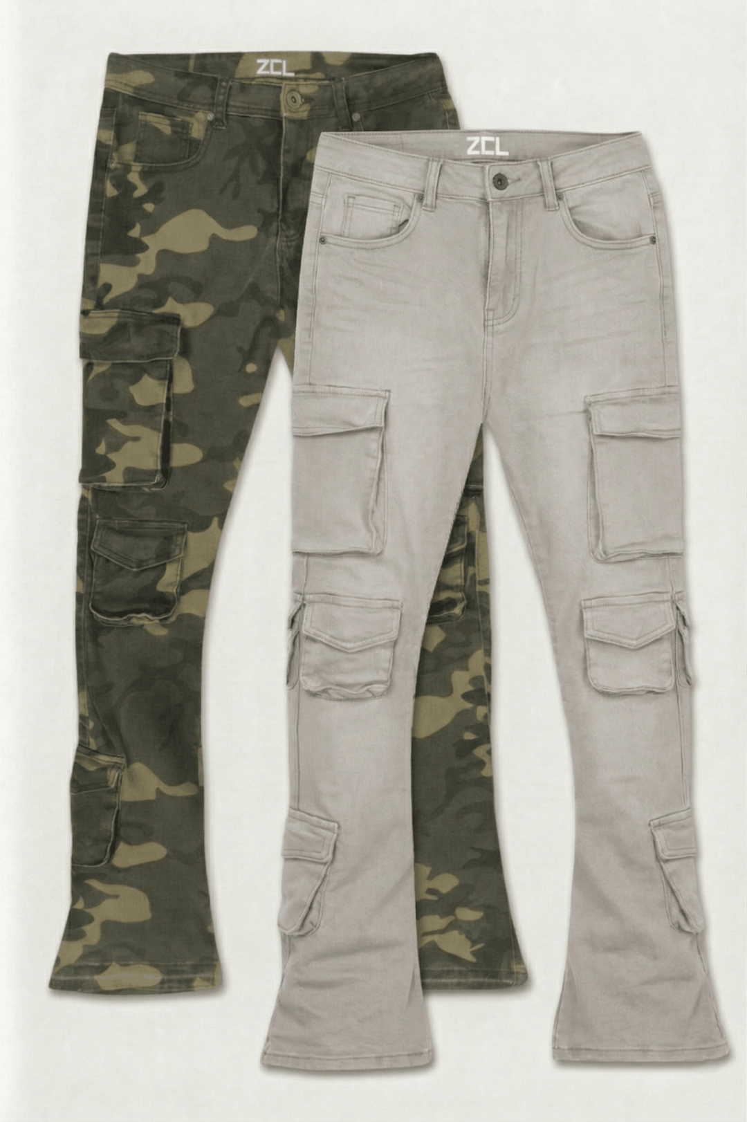 Vortex Cargo Stack Denim Bundle (Grey & Camo) - Zamage