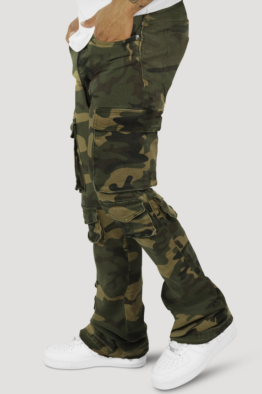 Vortex Cargo Stacked Denim (Camo) - Zamage