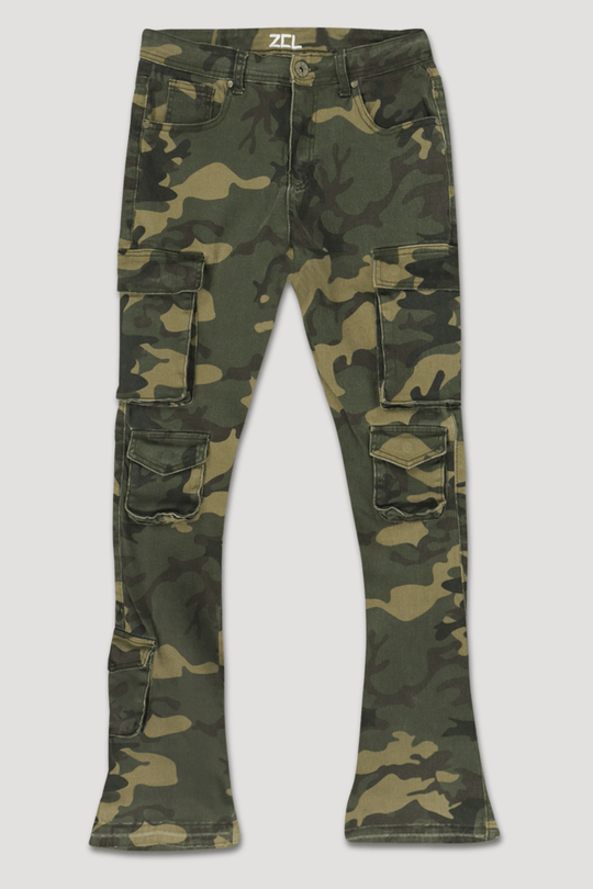 Vortex Cargo Stacked Denim (Camo) - Zamage