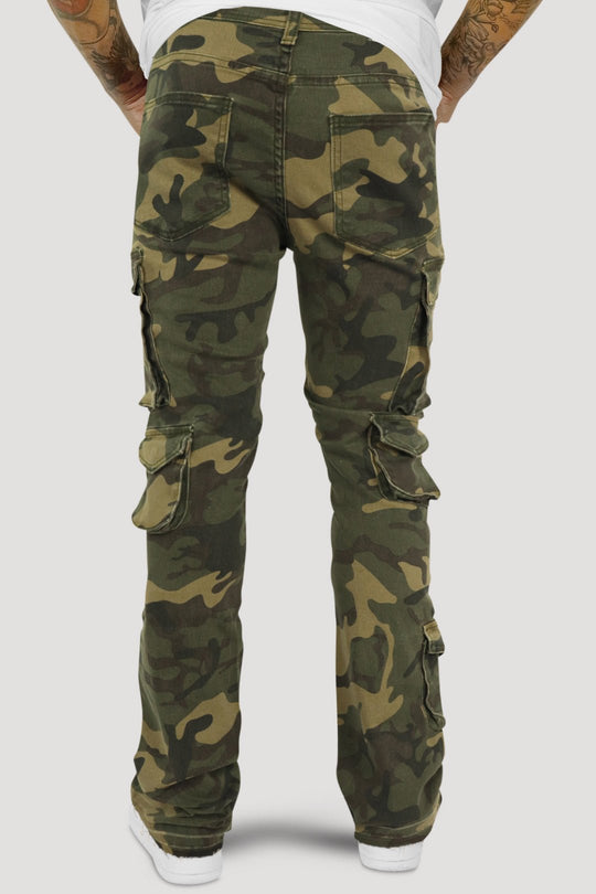 Vortex Cargo Stacked Denim (Camo) - Zamage