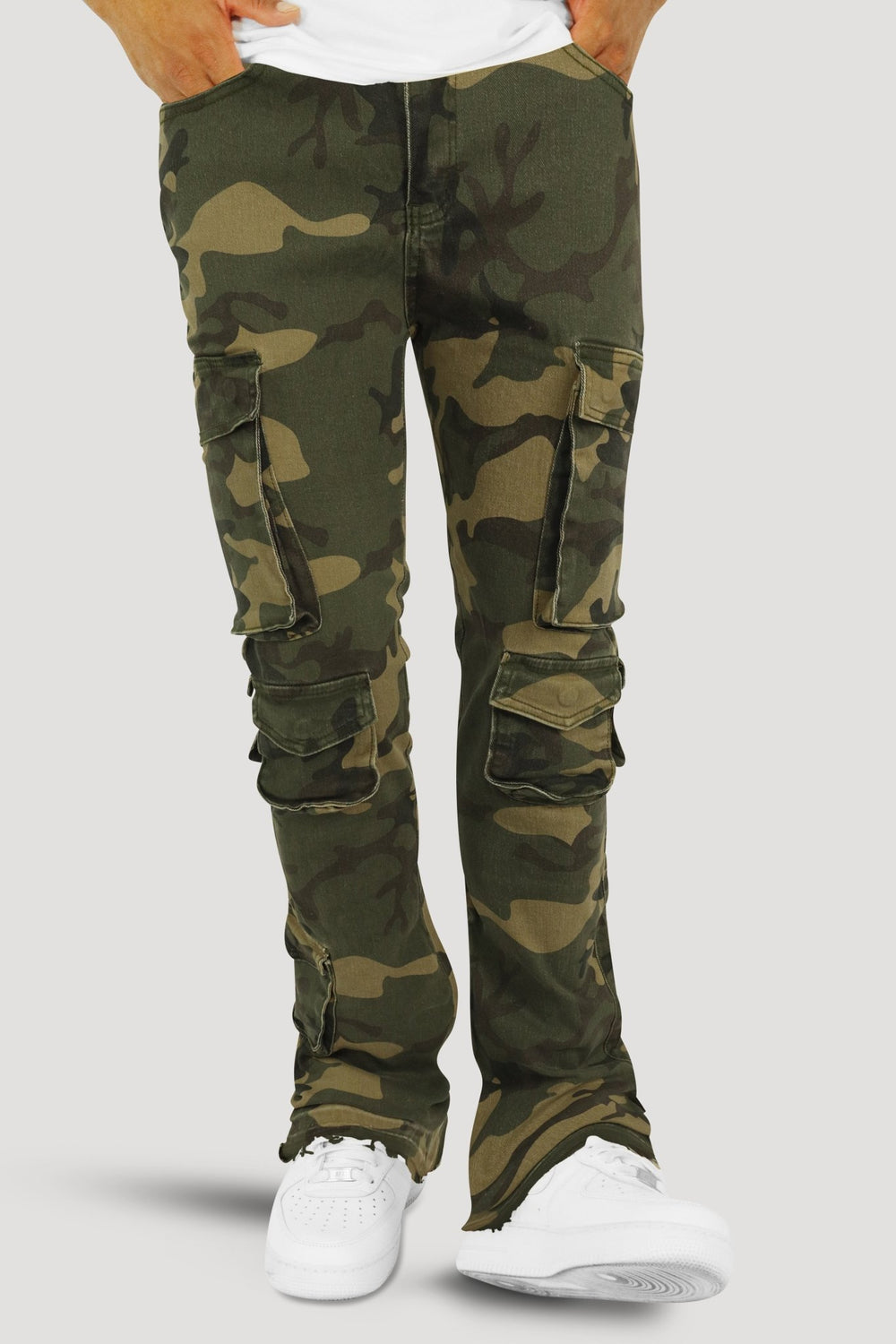 Vortex Cargo Stacked Denim (Camo) - Zamage