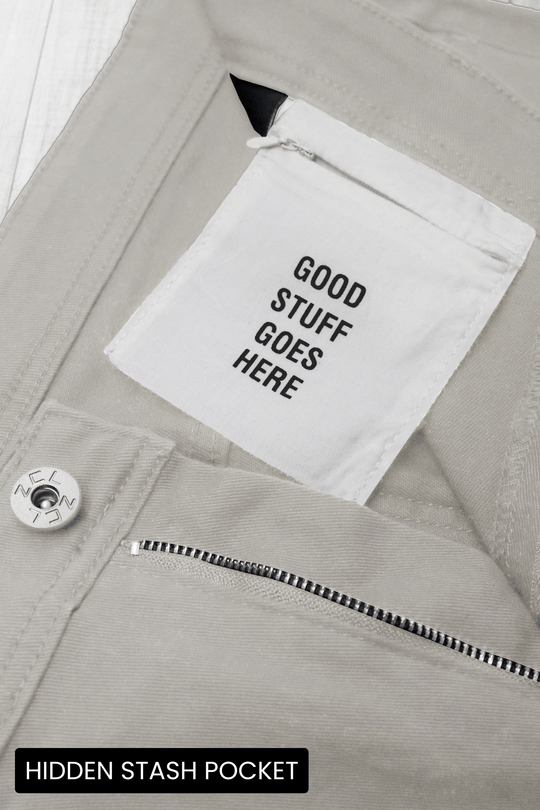 Vortex Cargo Stacked Denim (Grey) - Zamage
