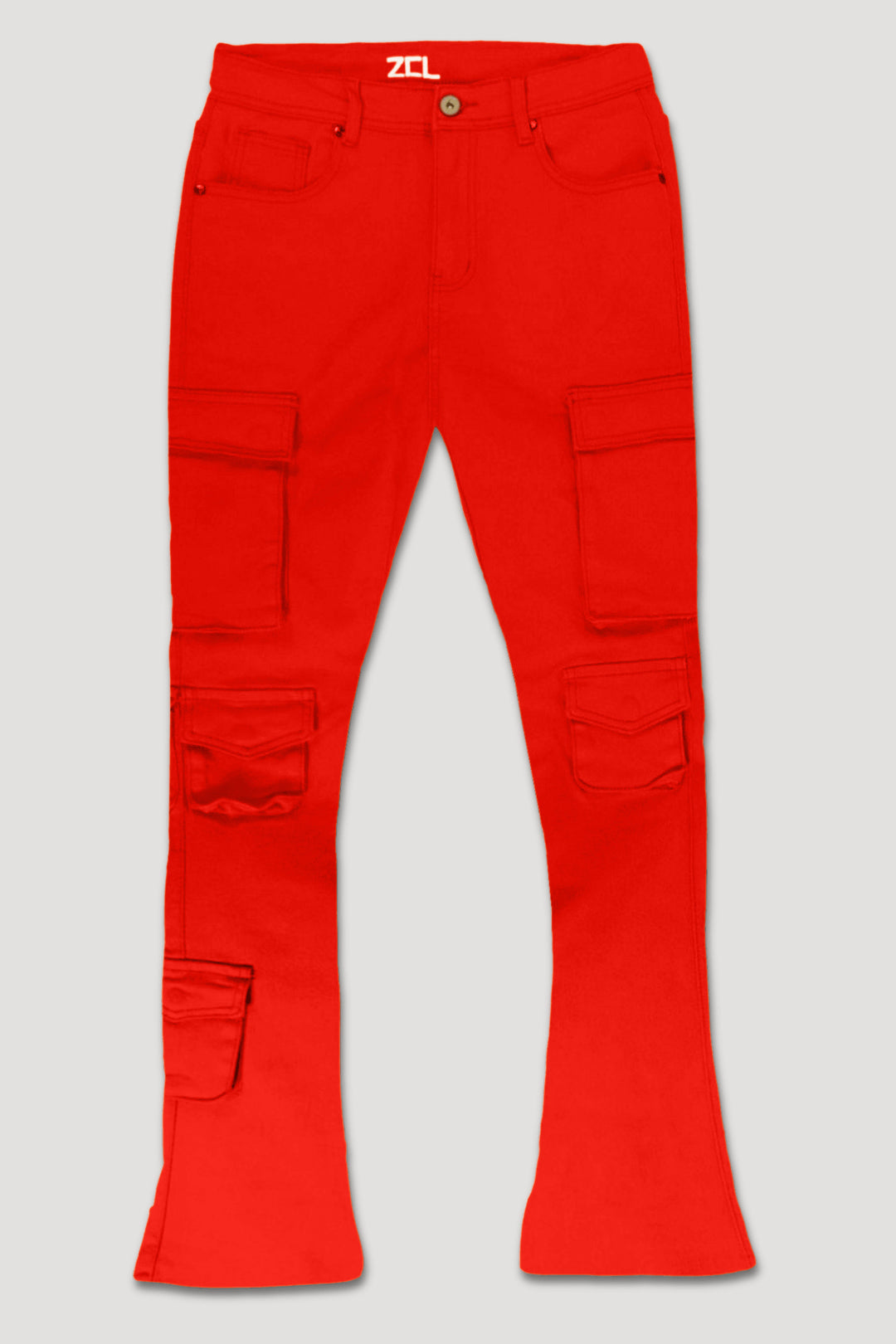 Vortex Cargo Stacked Denim (Red)
