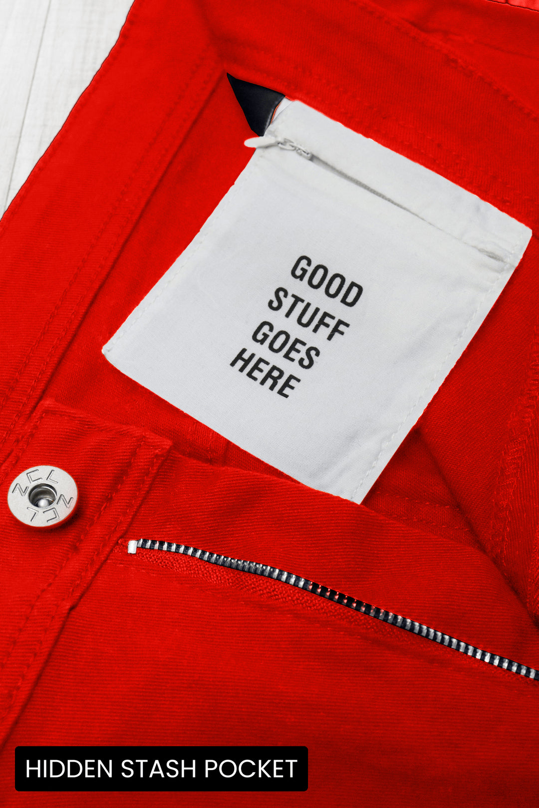 Vortex Cargo Stacked Denim (Red)