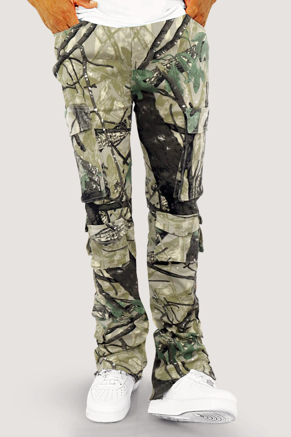 Vortex Cargo Stacked Denim (Woodland Camo) - Zamage
