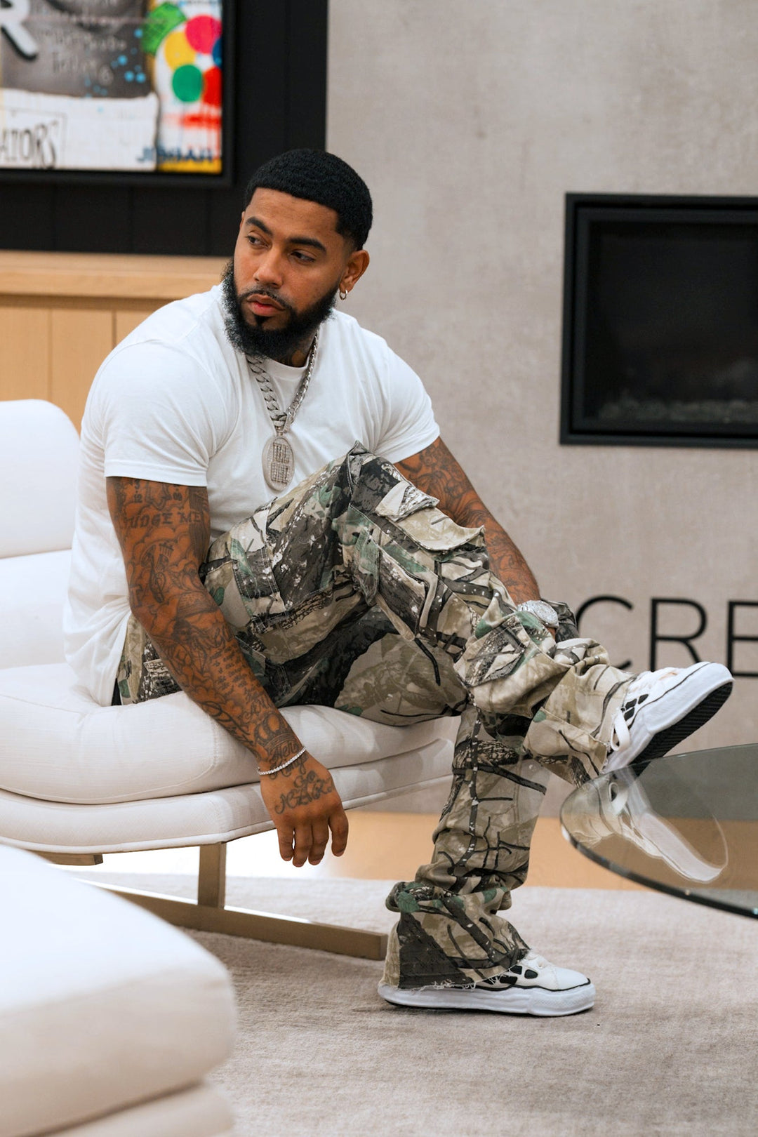 Vortex Cargo Stacked Denim (Woodland Camo) - Zamage