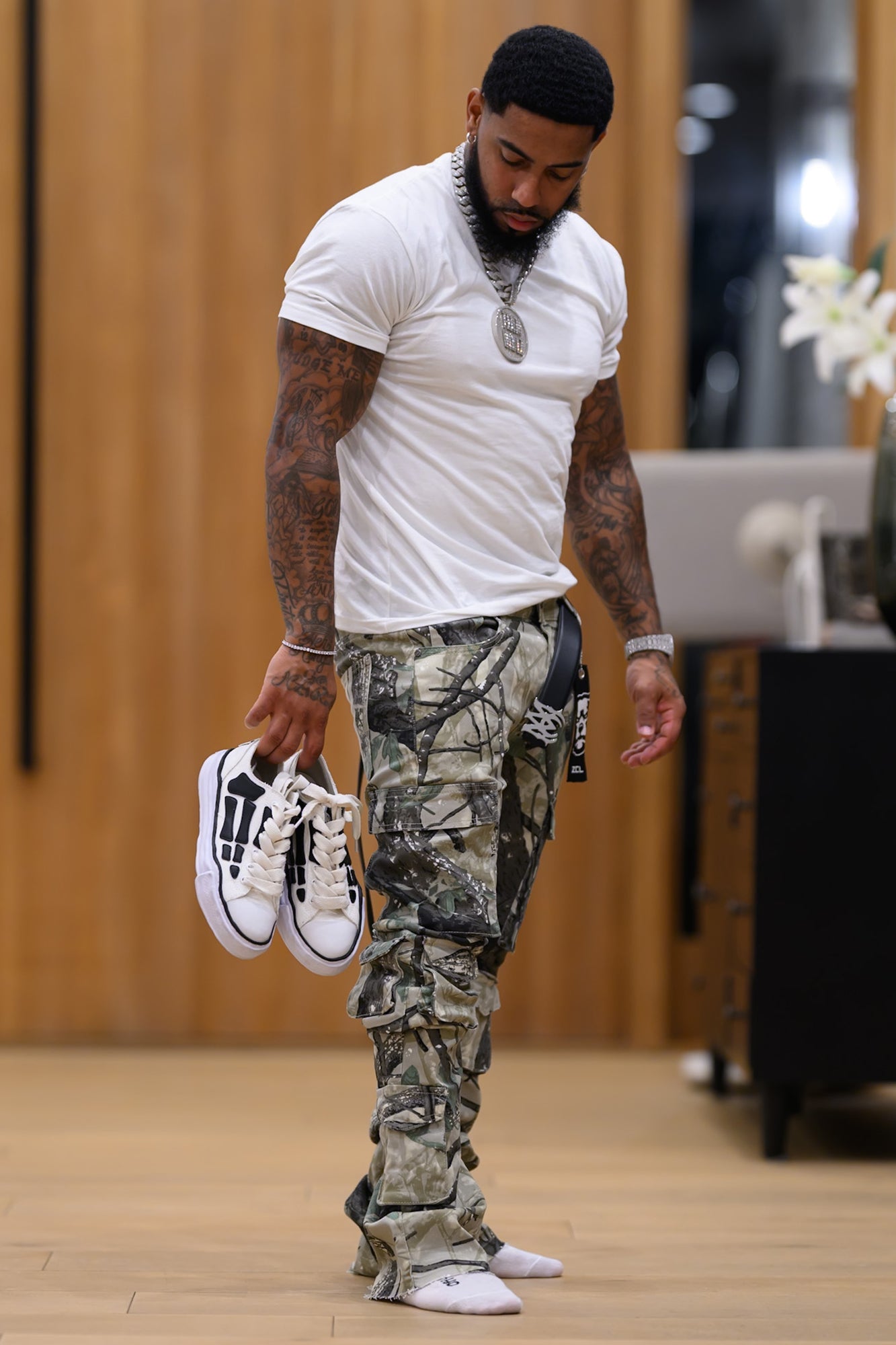 Vortex Cargo Stacked Denim (Woodland Camo) – Zamage