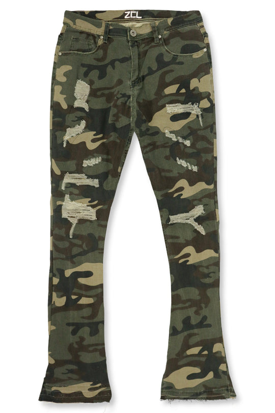 Vortex Ripped Stacked Denim (Camo) - Zamage