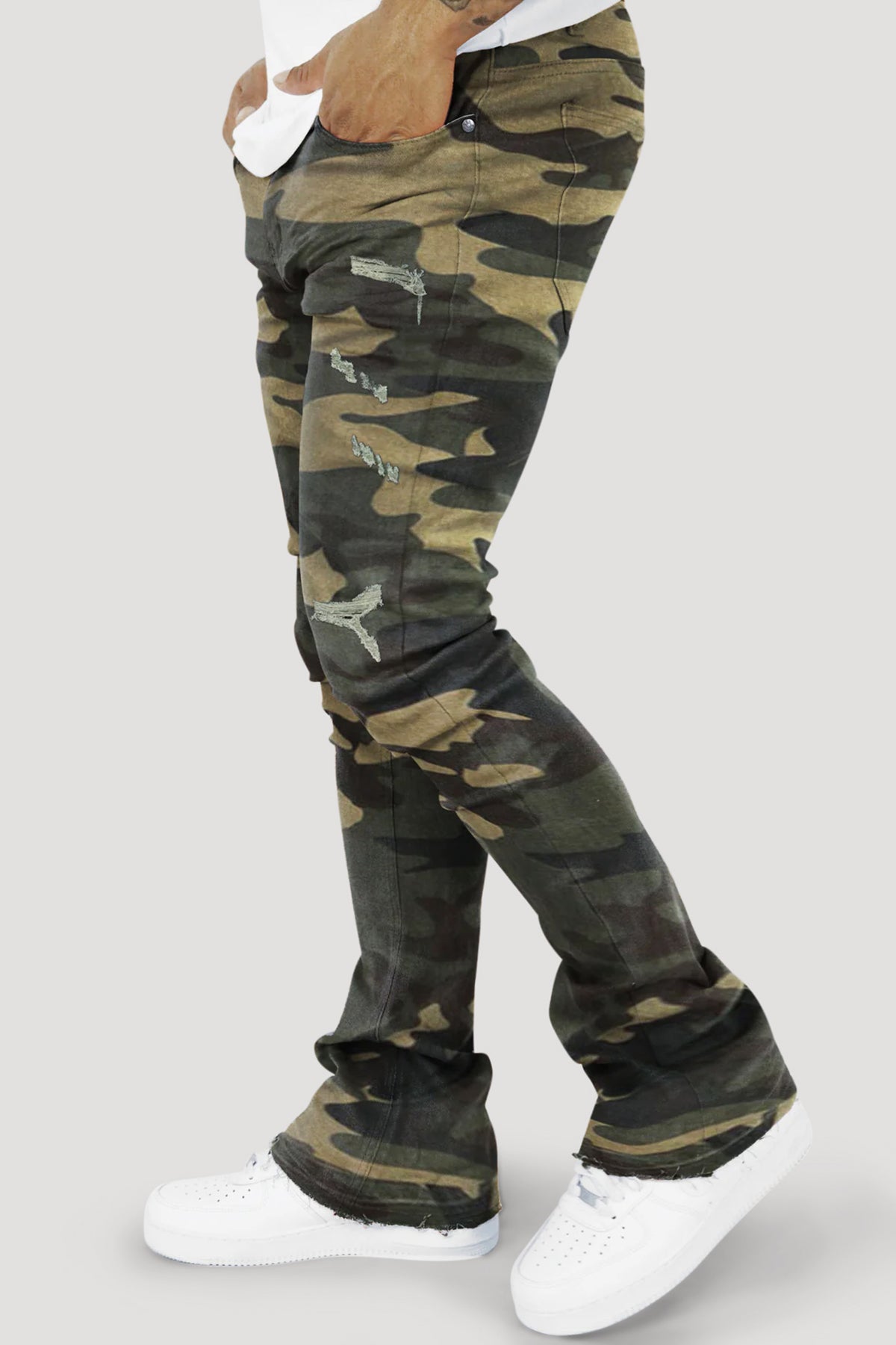 Vortex Ripped Stacked Denim (Camo) – Zamage