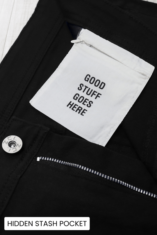 Vortex Stacked Denim (Black) - Zamage