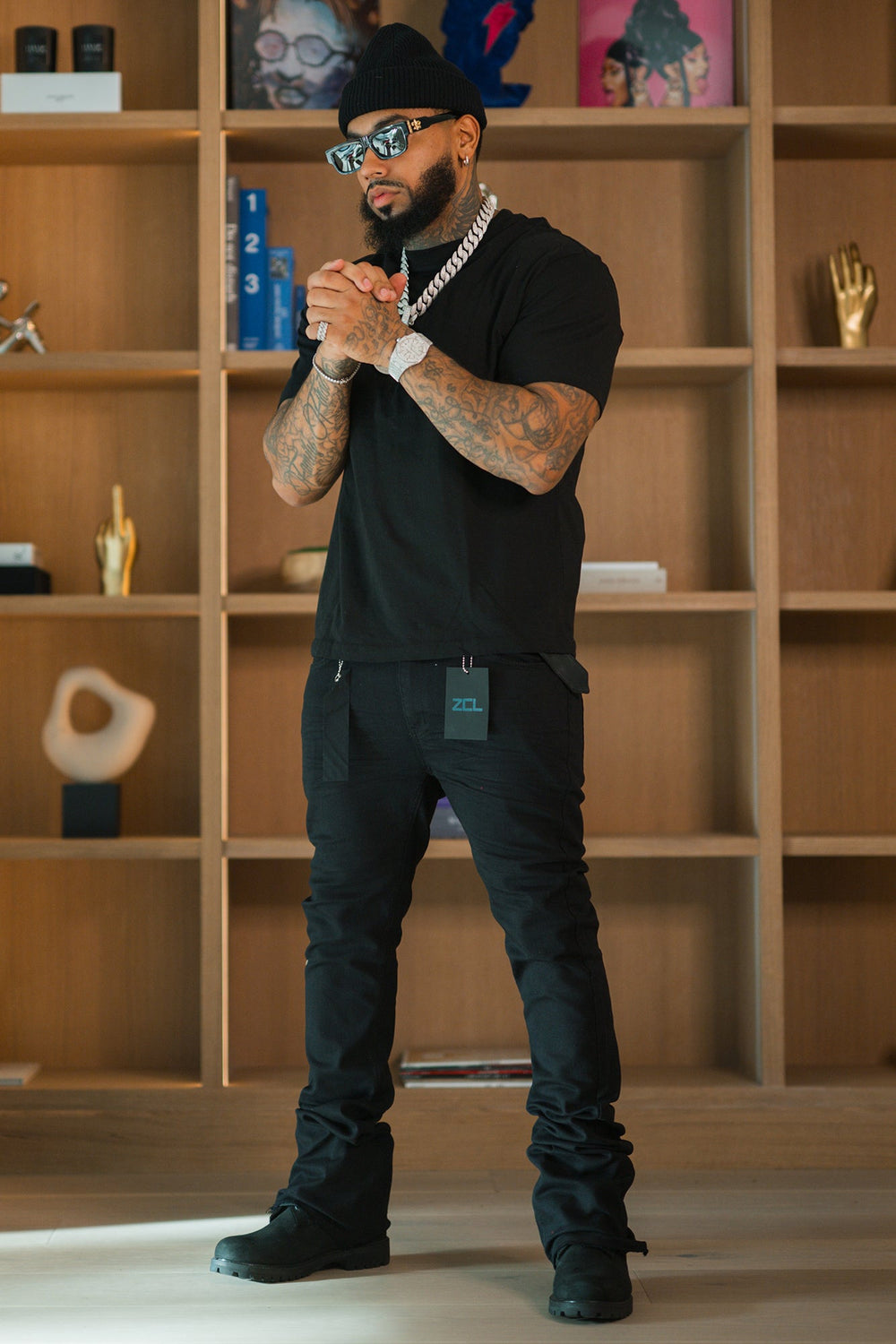 Vortex Stacked Denim (Black) - Zamage