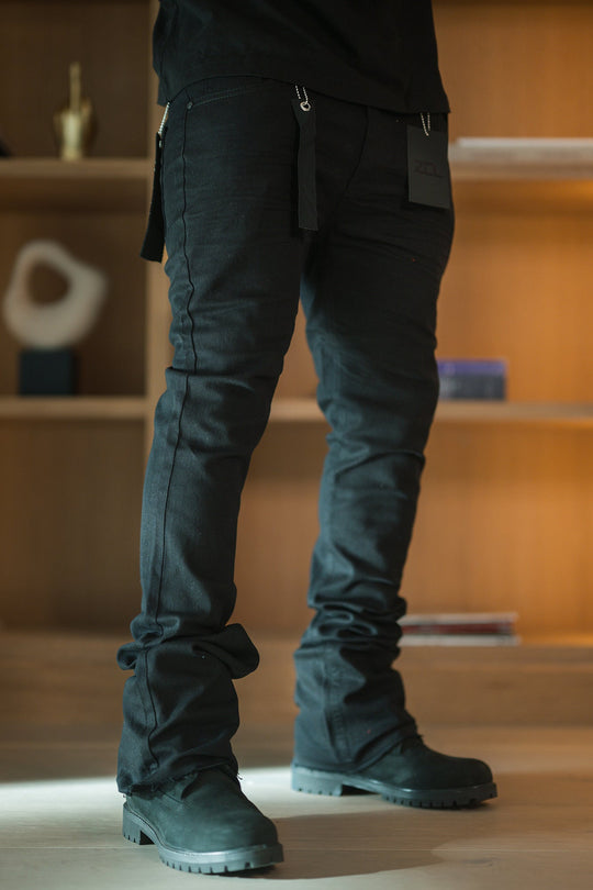Vortex Stacked Denim (Black) - Zamage