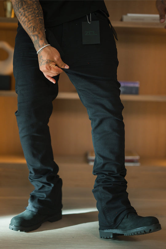 Vortex Stacked Denim (Black) - Zamage