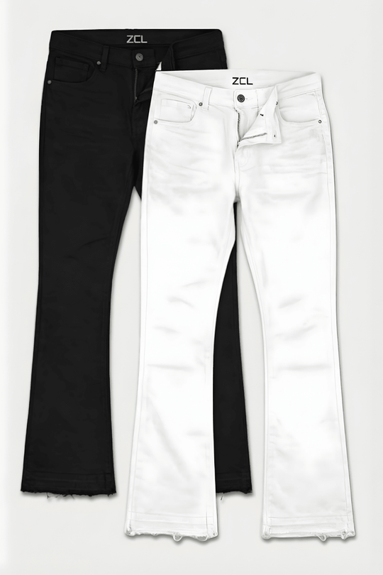 Vortex Stacked Denim Black and White (Bundle) - Zamage