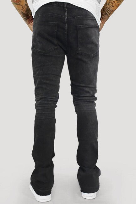 Vortex Stacked Denim (Black Bleach Wash) - Zamage
