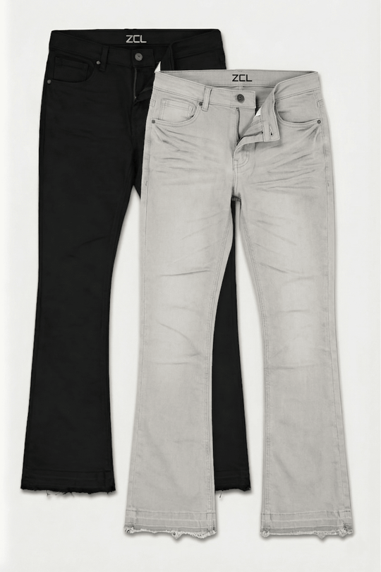 Vortex Stacked Denim Black & Grey (Bundle) - Zamage