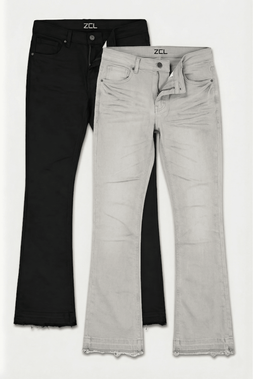 Vortex Stacked Denim Black & Grey (Bundle) - Zamage