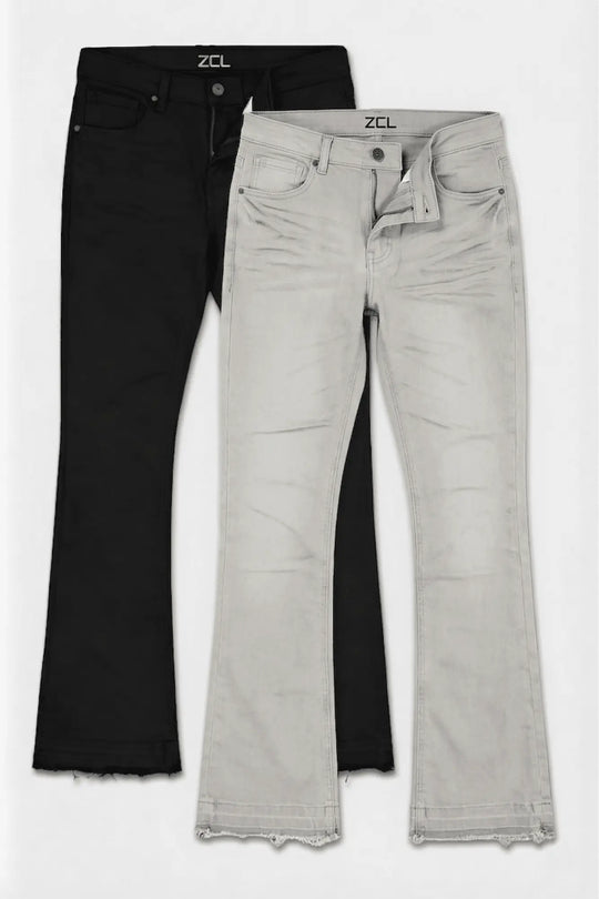 Vortex Stacked Denim Black & Grey (Bundle) - Zamage