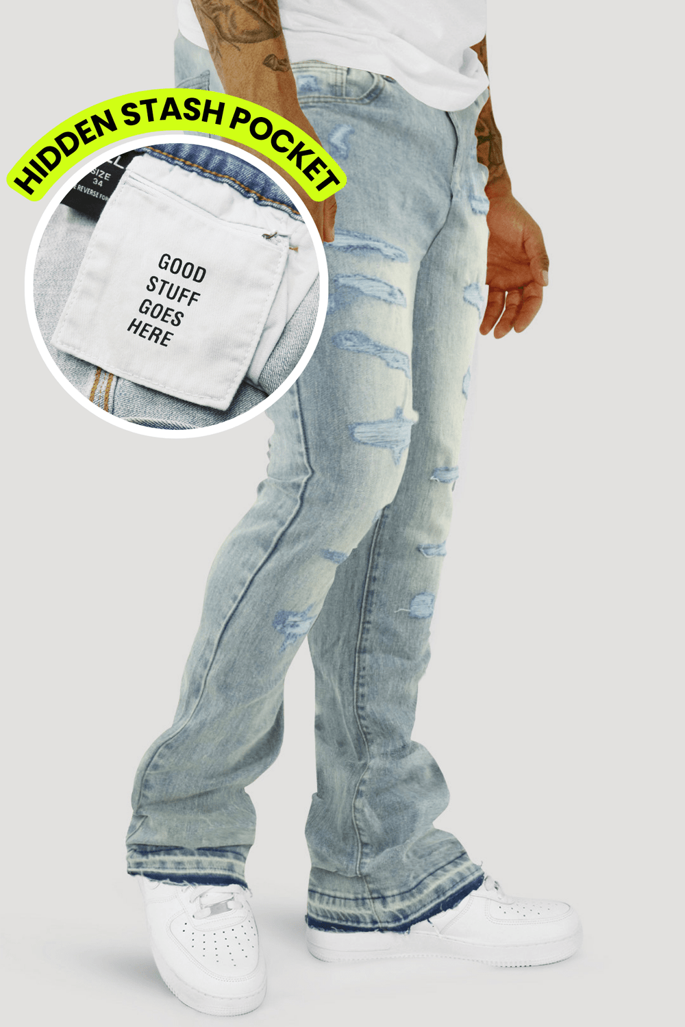 Vortex Stacked Denim (Blue Wash) - Zamage