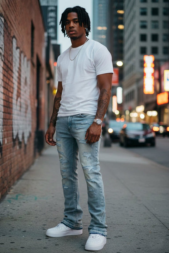 Vortex Stacked Denim (Blue Wash) - Zamage