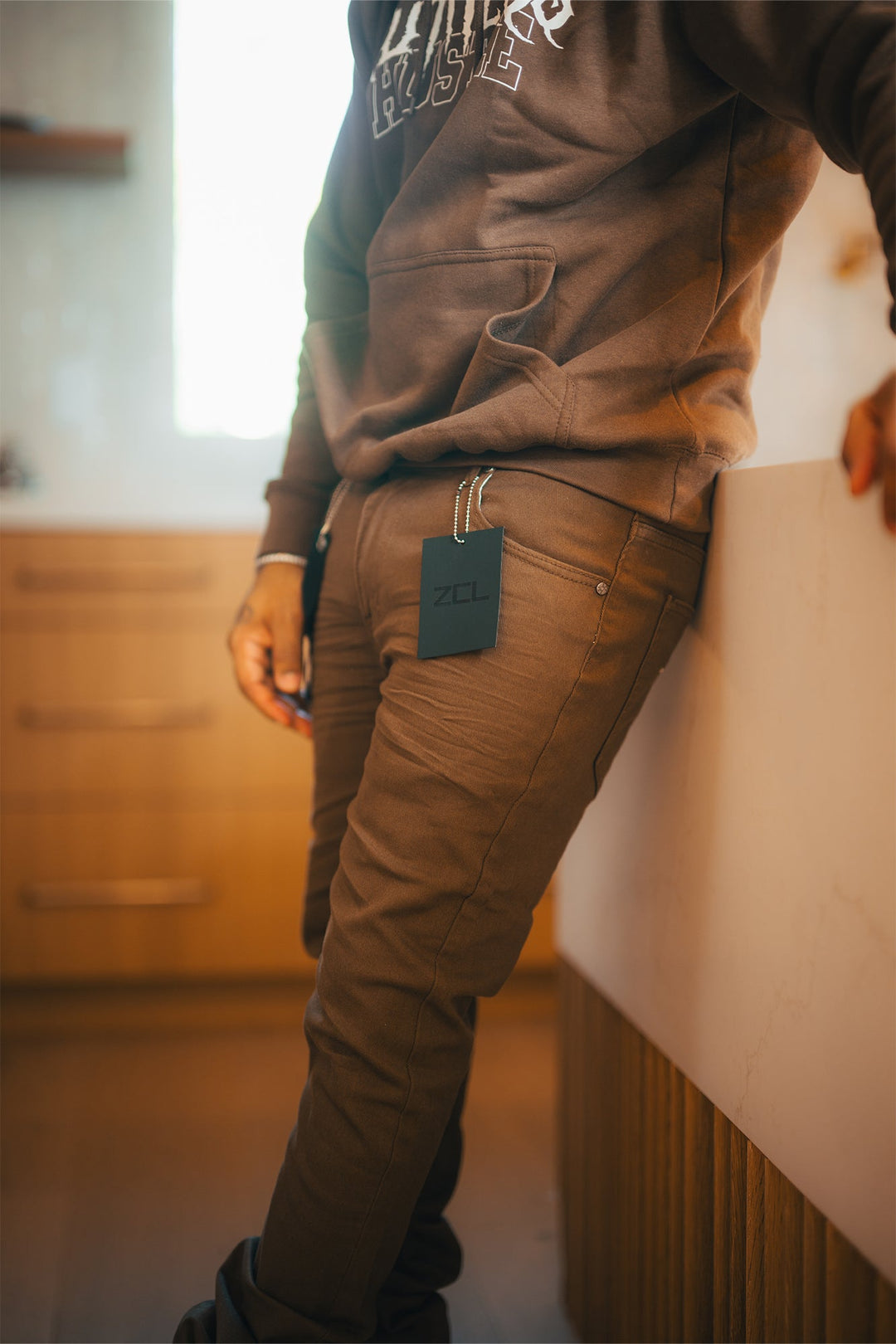 Vortex Stacked Denim (Brown) - Zamage