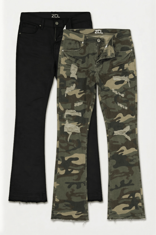 Vortex Stacked Denim Camo & Black (Bundle) - Zamage